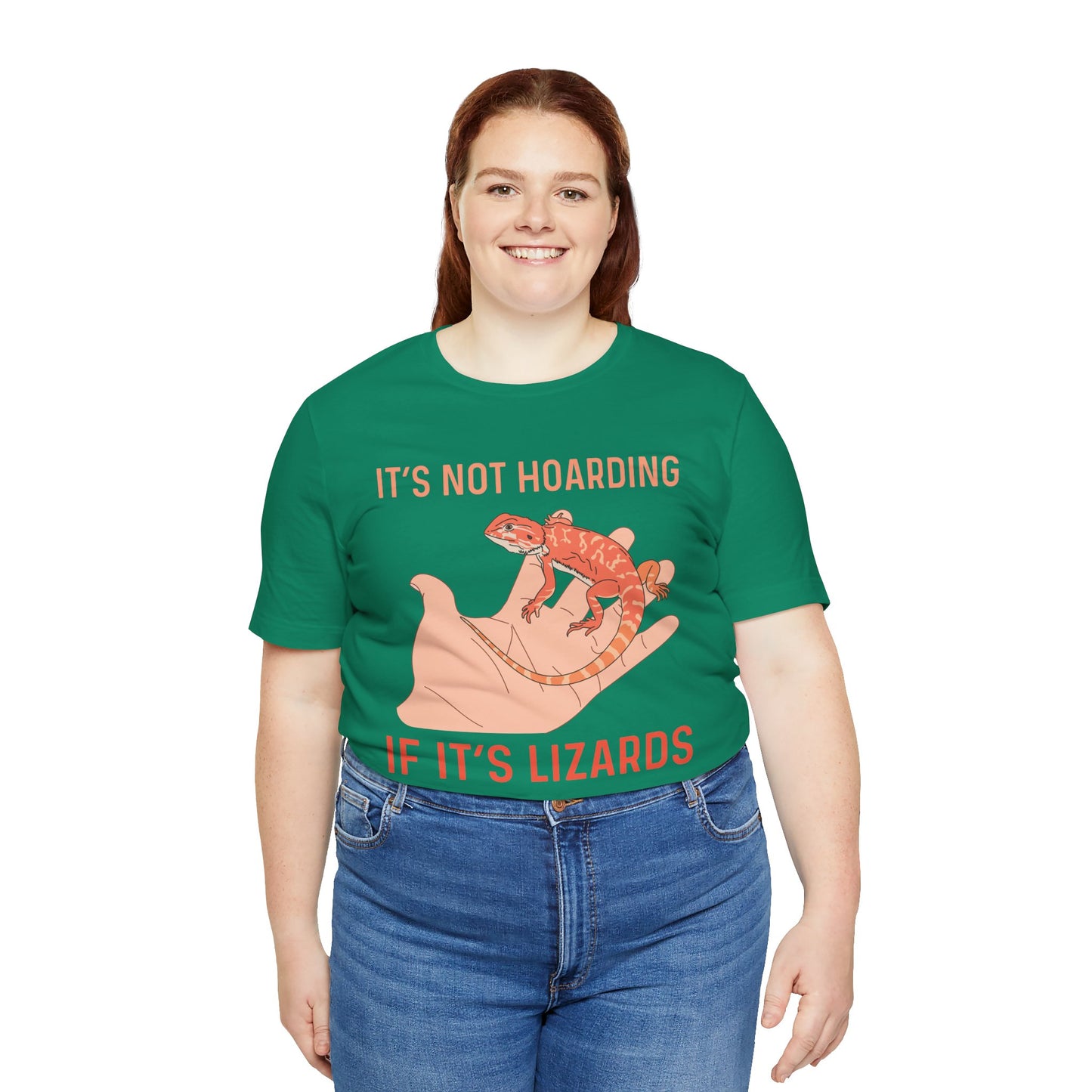 "It's Not Hoarding If It's Lizards" Unisex Jersey Tee - Casual Everyday Wear - Great for Reptile Lovers