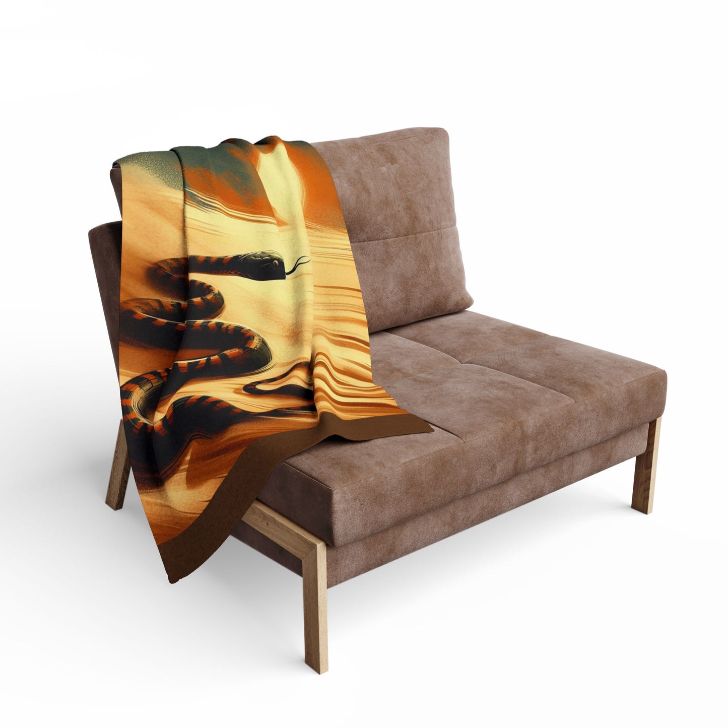 Snake in the Desert Cozy Arctic Fleece Blanket | Perfect for Home Decor, Gifting, and Cozy Nights - Snuggle up with a Reptile