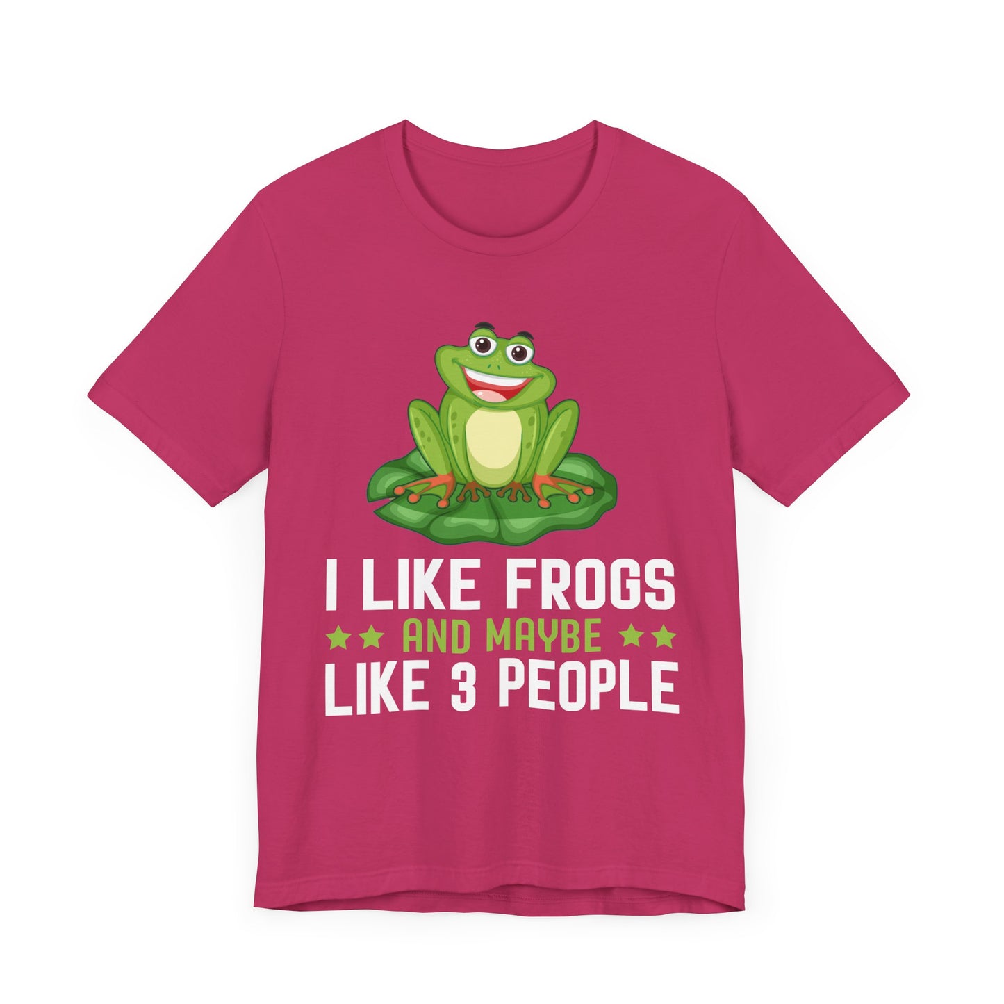 "Frogs and Maybe 3 People" Unisex Jersey Tee - Casual Everyday Wear - Great for Frog Lovers