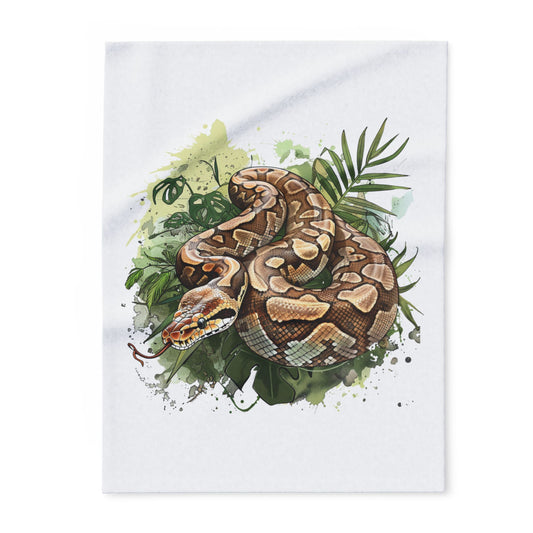 Ball Python Cozy Arctic Fleece Blanket | Perfect for Home Decor, Gifting, and Cozy Nights - Snuggle up with a Reptile