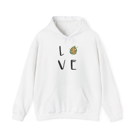 Crestie Love Cozy Unisex Hooded Sweatshirt with Bold Print - Great for Reptile Lovers