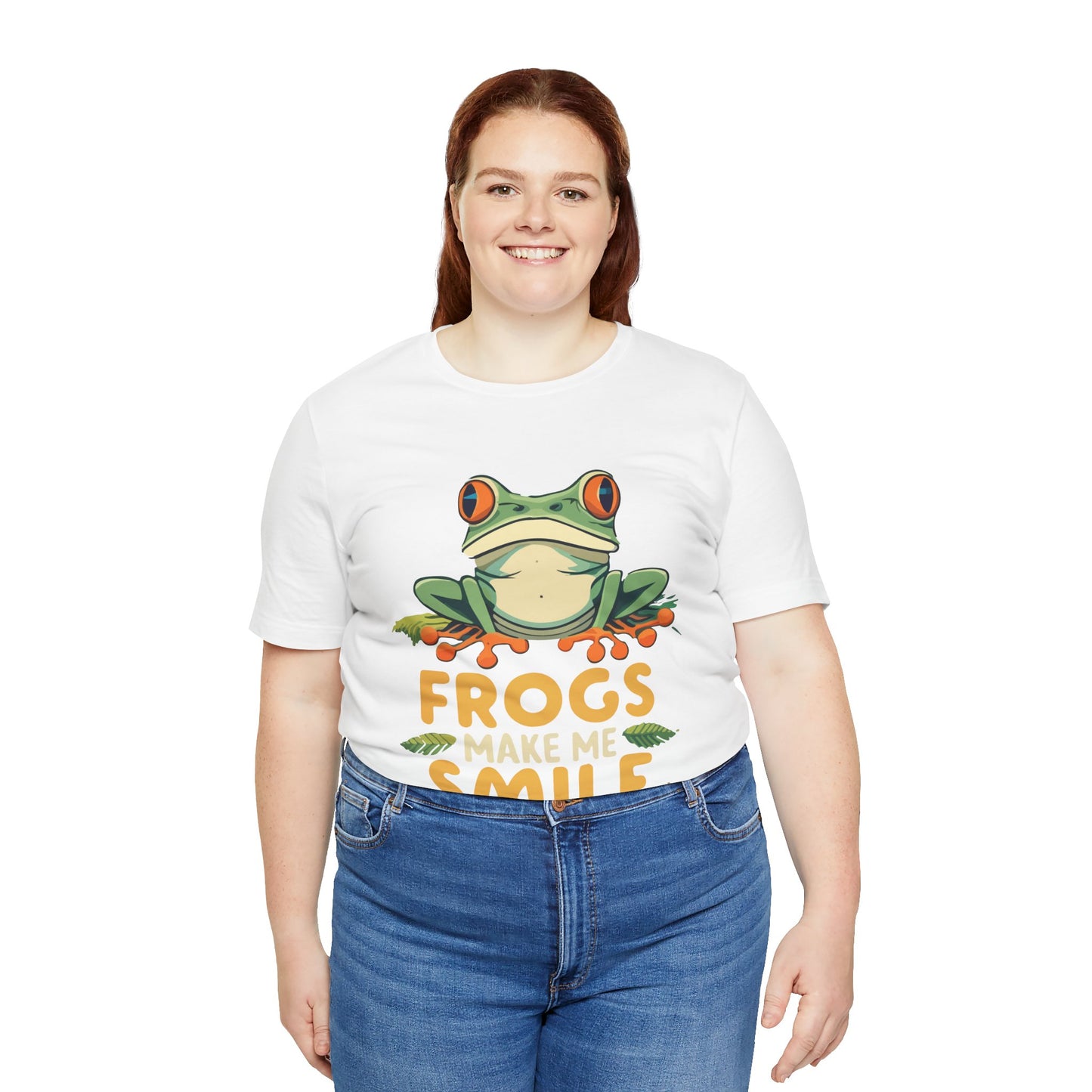 "Frogs Make Me Smile" Unisex Jersey Tee - Casual Everyday Wear - Great for Reptile Lovers