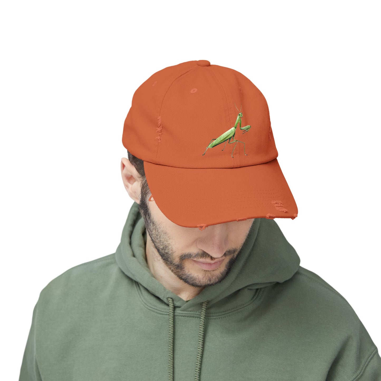 Praying Mantis Unisex Distressed Cap - Casual Streetwear Hat for Everyday Use - Great for Reptile Lovers
