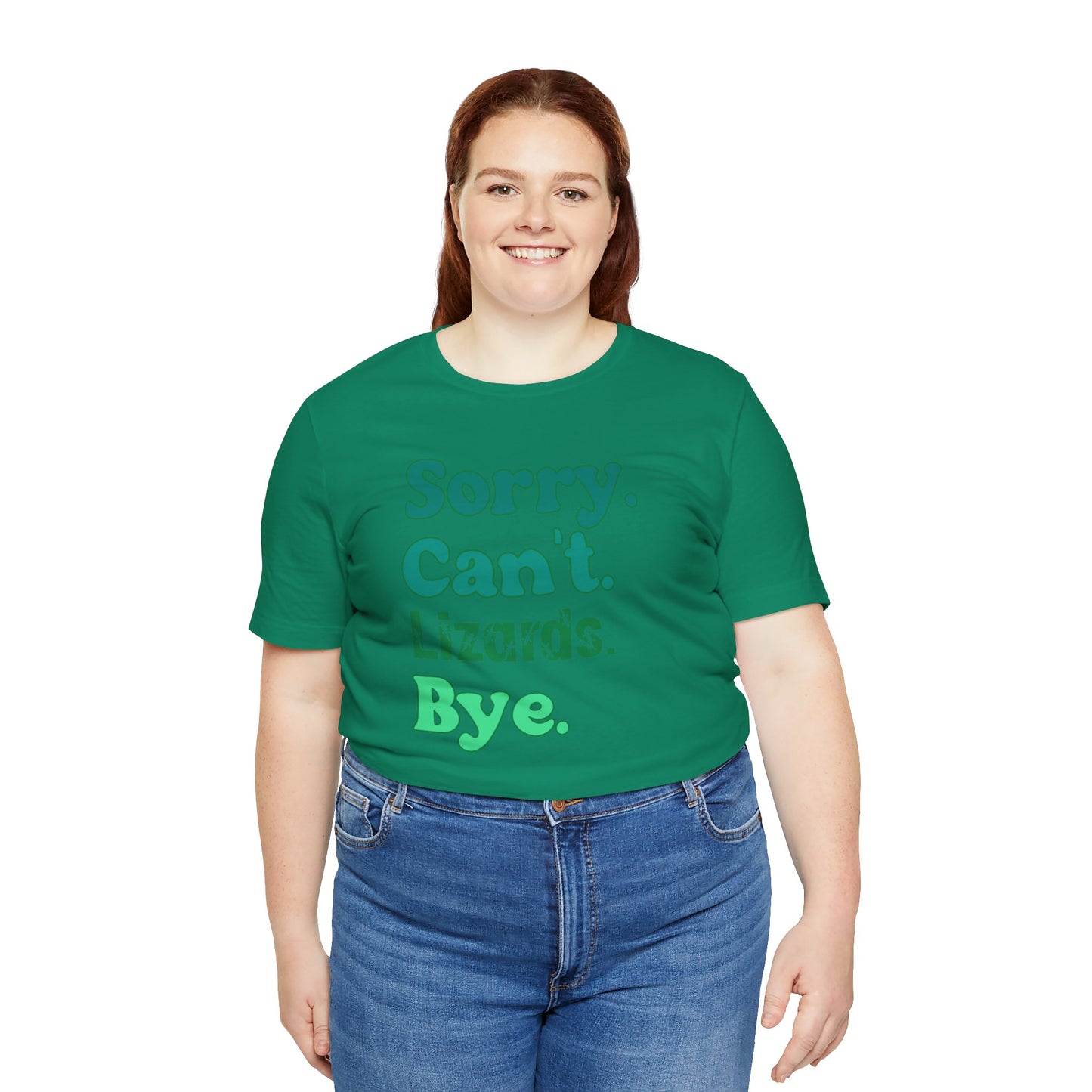 "Sorry Can't Lizards Bye" Unisex Jersey Tee - Casual Everyday Wear - Great for Reptile Lovers