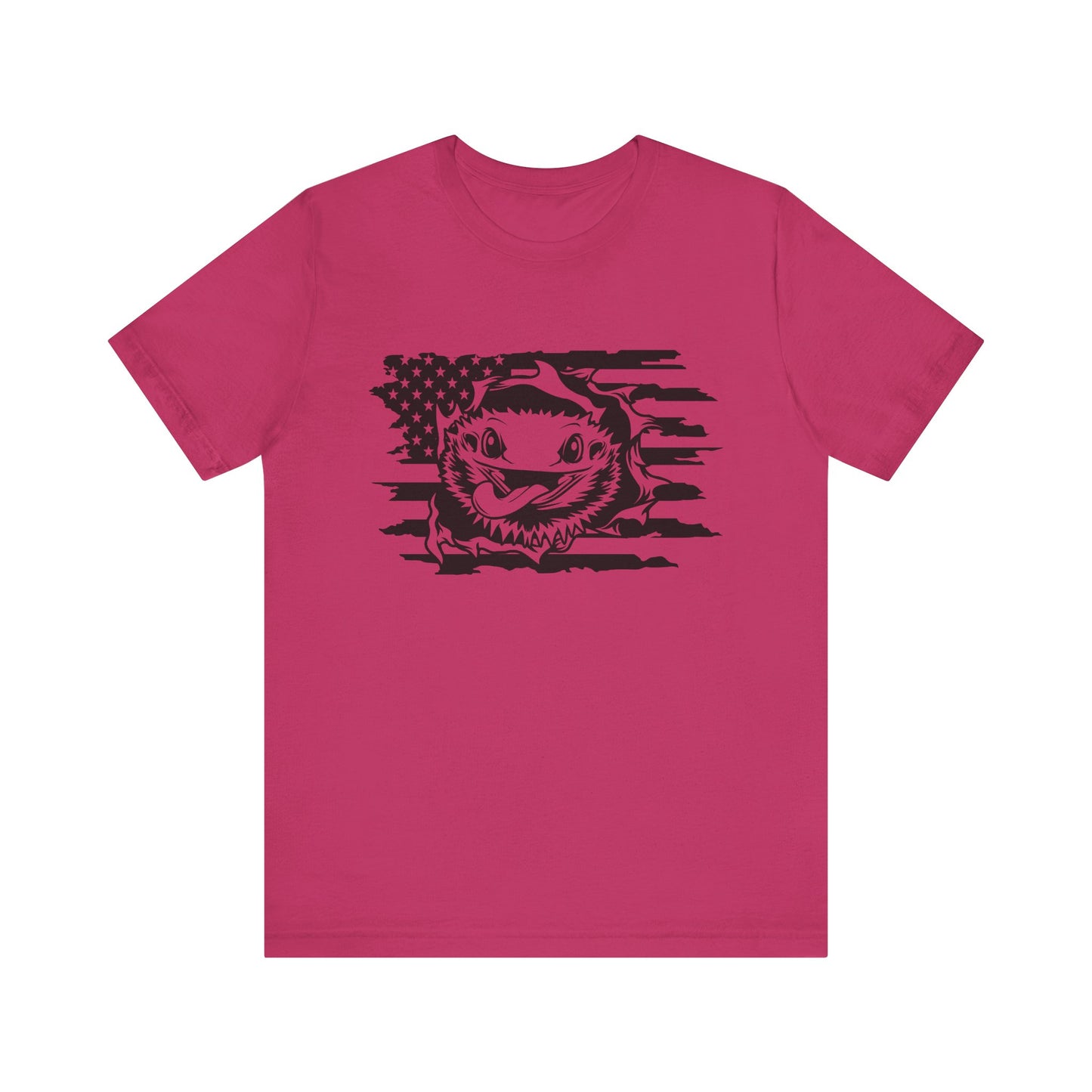 Beardie Flag Exit Unisex Jersey Tee - Casual Everyday Wear - Great for Reptile Lovers