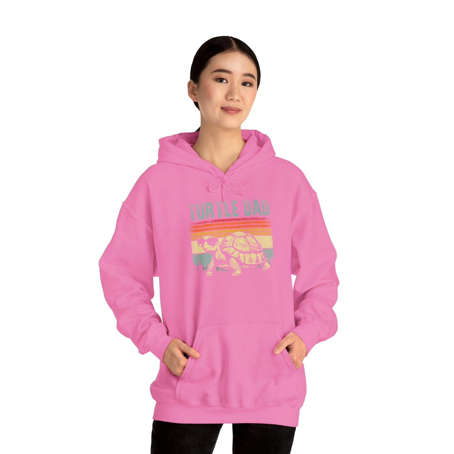 "Turtle Dad" Unisex Hooded Sweatshirt with Bold Print - Great for Reptile Lovers