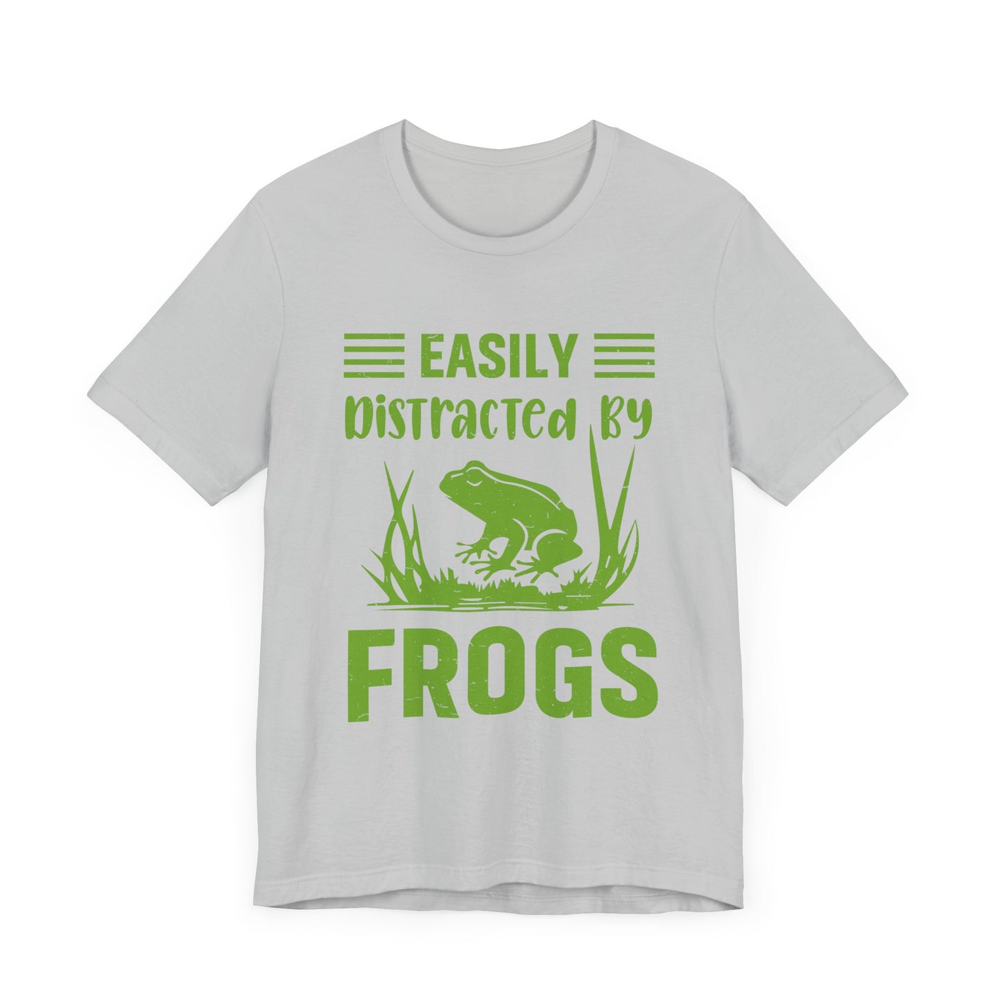 "Easily Distracted by Frogs" Print Unisex Jersey Tee - Casual Everyday Wear - Great for Reptile Lovers
