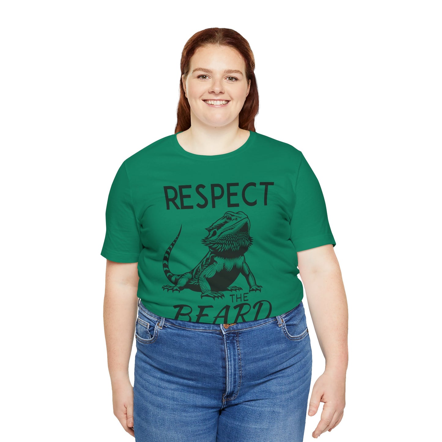 "Respect the Beard" Unisex Jersey Tee - Casual Everyday Wear - Great for Reptile Lovers