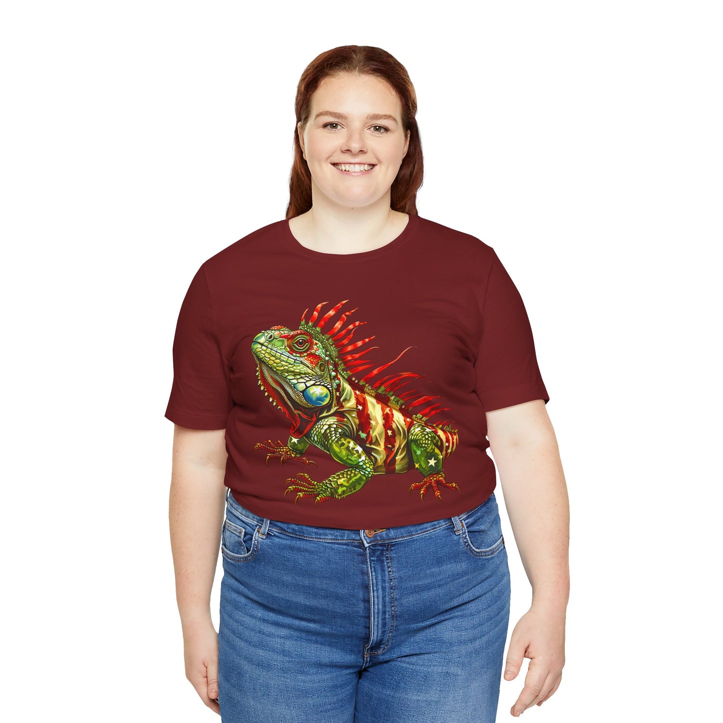 Flagged Iguana Unisex Jersey Tee - Casual Everyday Wear - Great for Reptile Lovers