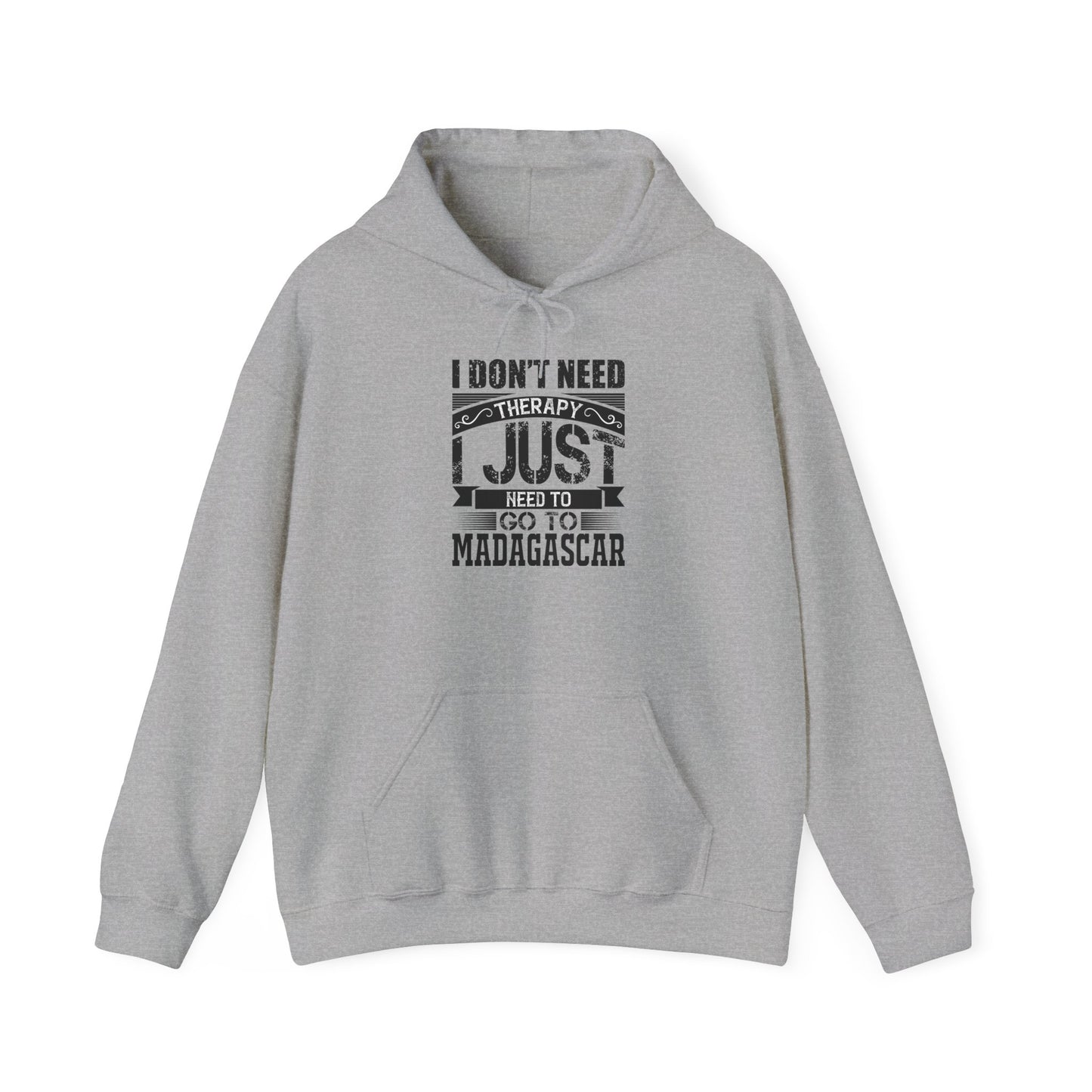 "Just Need to Go to Madagascar" Unisex Hooded Sweatshirt with Bold Print - Great for Reptile Lovers