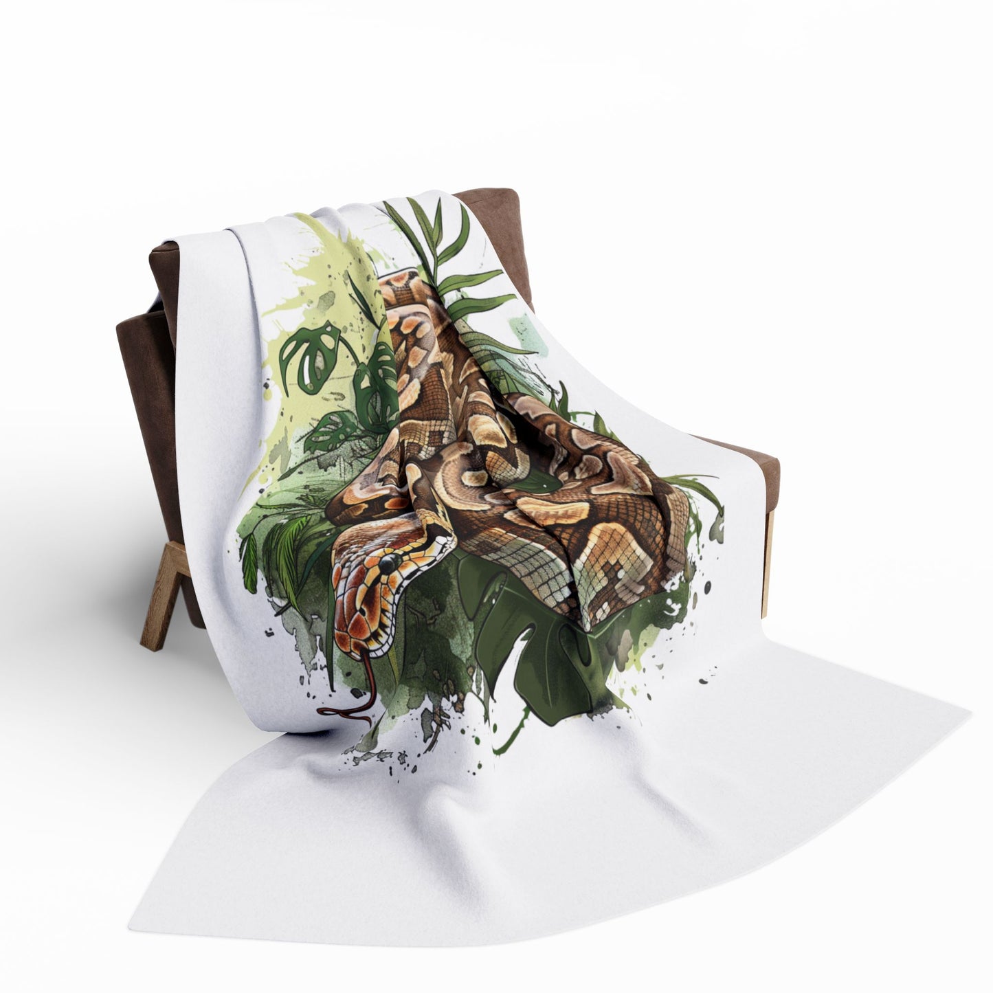 Ball Python Cozy Arctic Fleece Blanket | Perfect for Home Decor, Gifting, and Cozy Nights - Snuggle up with a Reptile