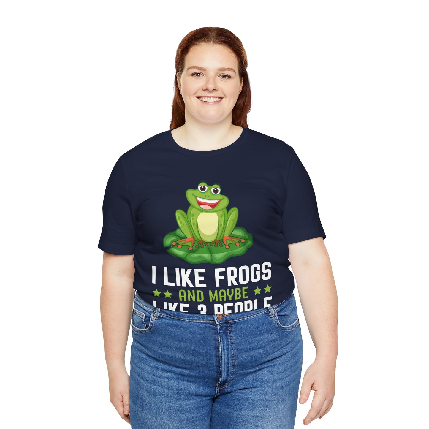 "Frogs and Maybe 3 People" Unisex Jersey Tee - Casual Everyday Wear - Great for Frog Lovers