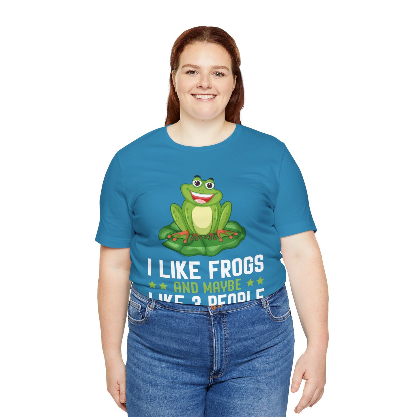 "Frogs and Maybe 3 People" Unisex Jersey Tee - Casual Everyday Wear - Great for Frog Lovers