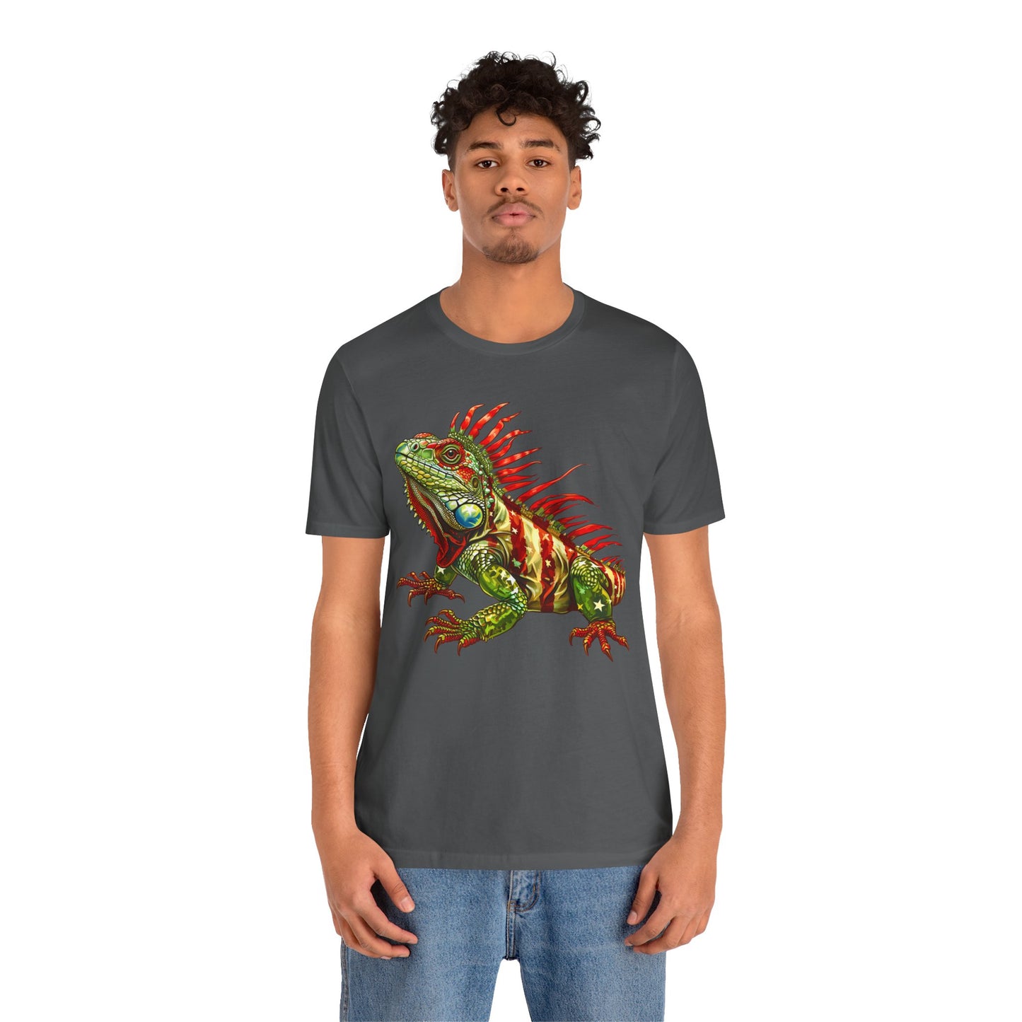 Flagged Iguana Unisex Jersey Tee - Casual Everyday Wear - Great for Reptile Lovers