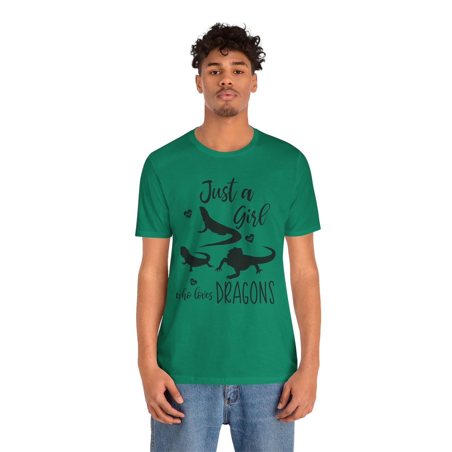 "Girl Who Loves Bearded Dragons" Unisex Jersey Tee - Casual Everyday Wear - Great for Reptile Lovers