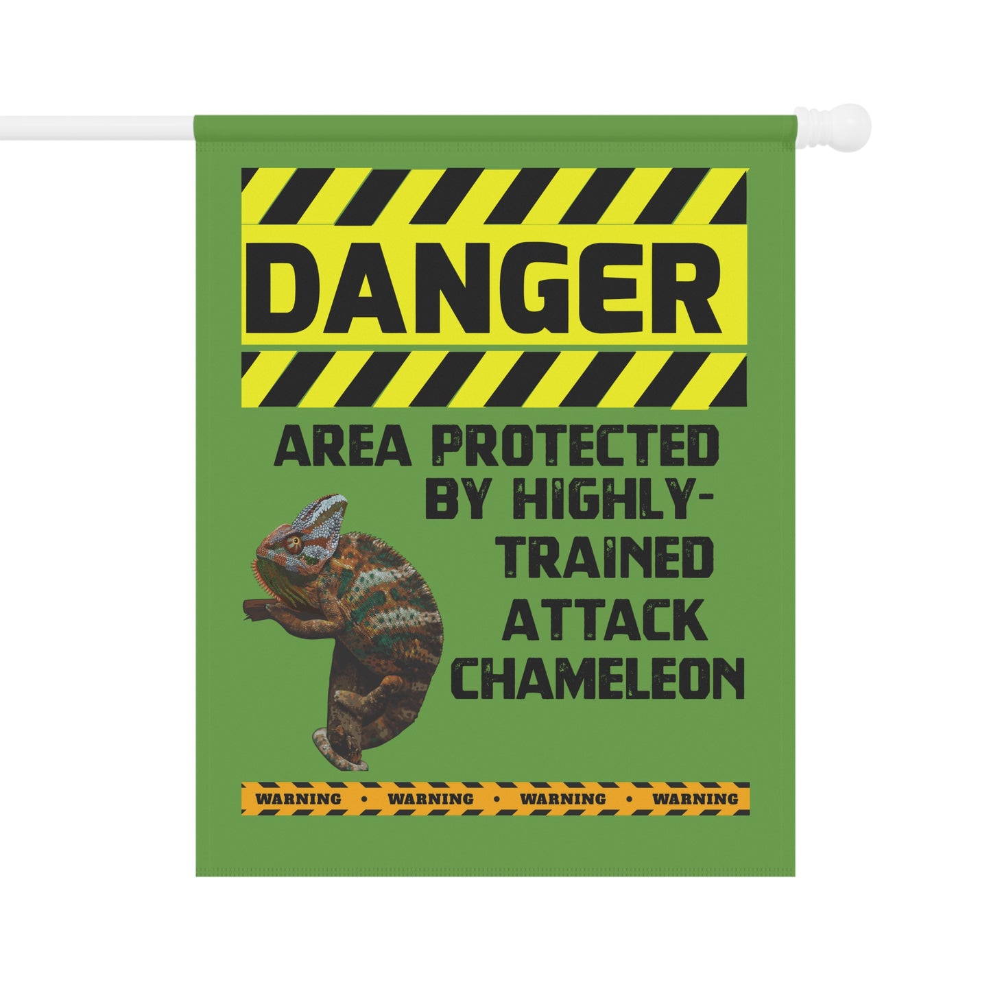 Chameleon Danger Garden House Banner - Customizable Outdoor Decor to Showcase Your Love of Reptiles