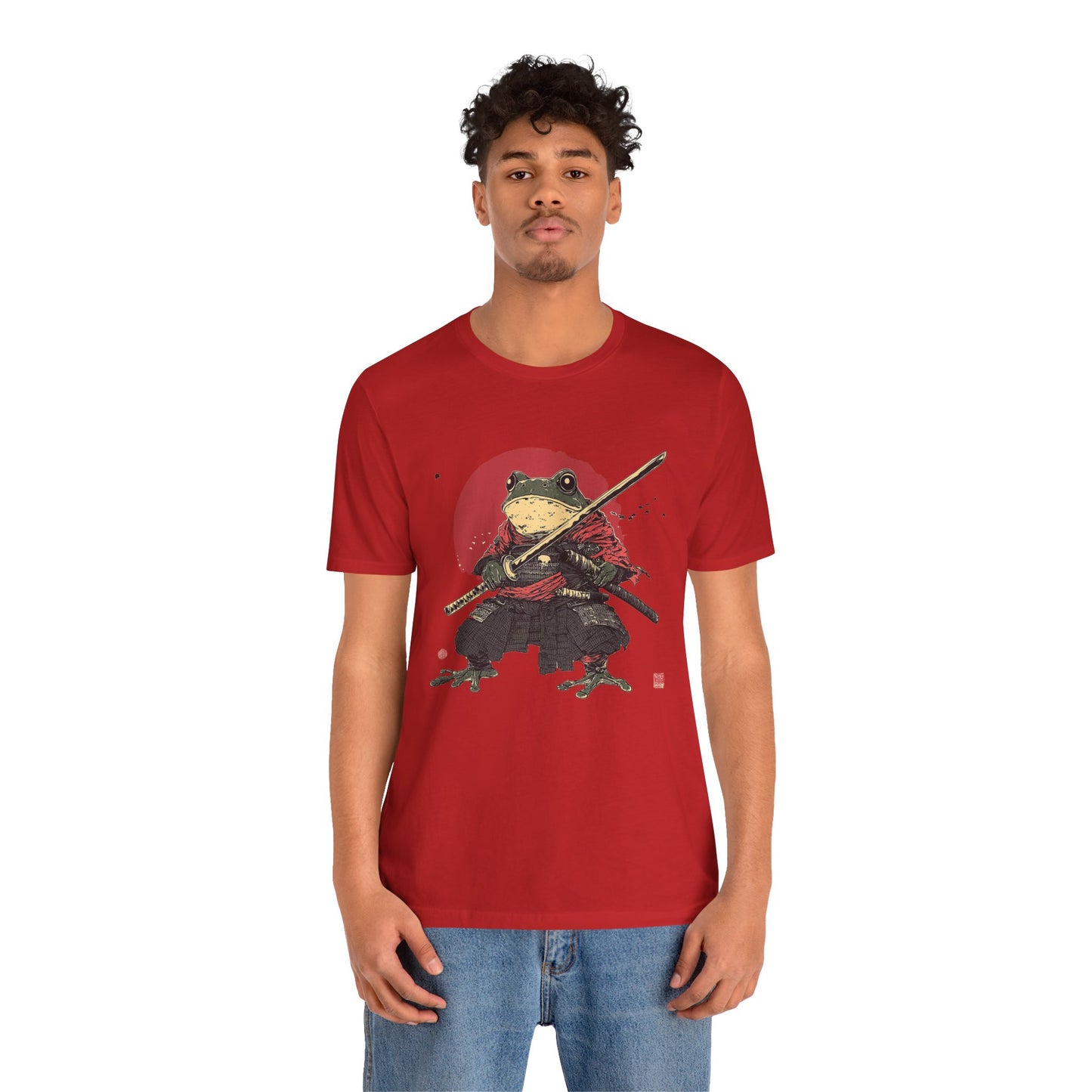 Samurai Frog Unisex Jersey Tee - Casual Everyday Wear - Great for Reptile Lovers