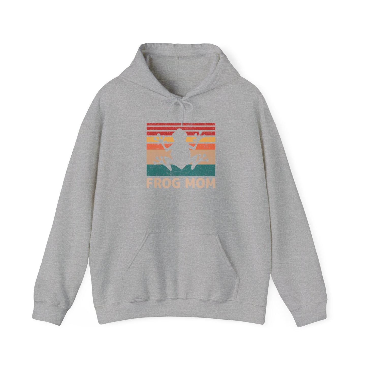 "Frog Mom" Unisex Hooded Sweatshirt with Bold Print - Great for Reptile Lovers