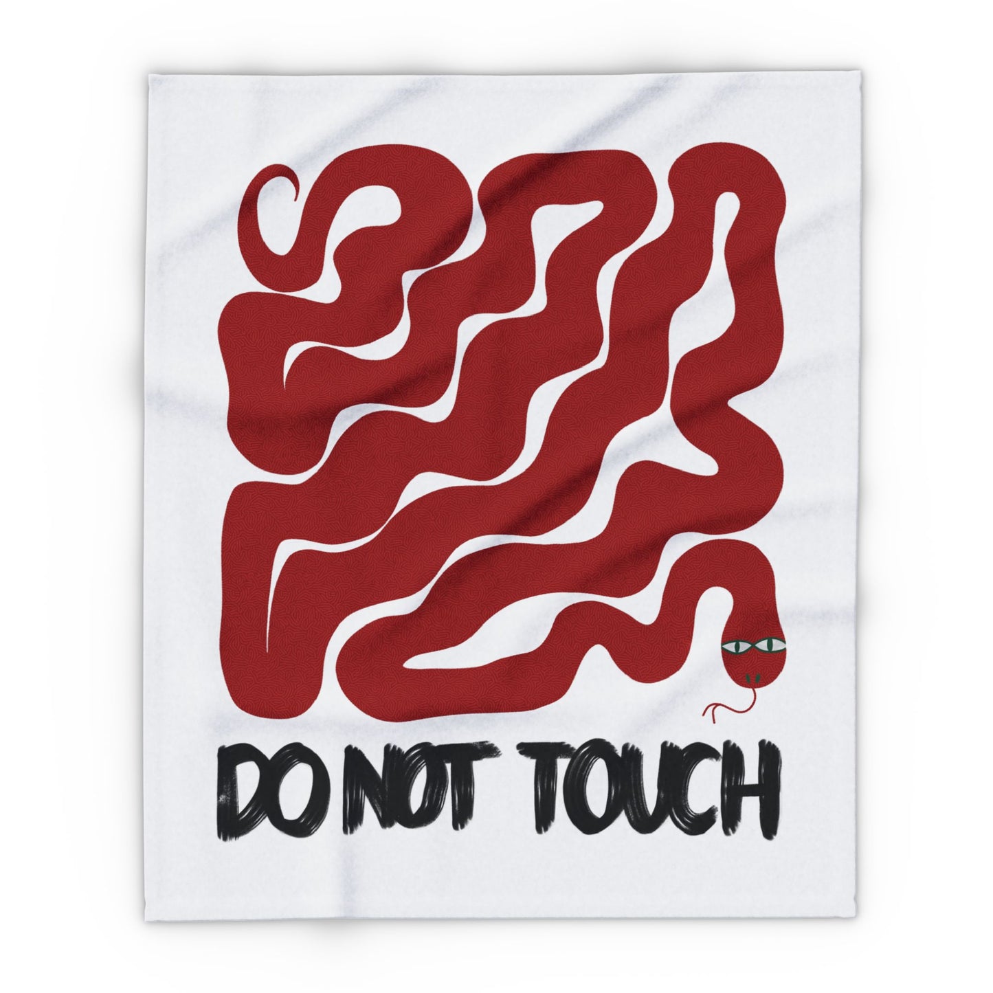 "Do Not Touch" Cozy Arctic Fleece Blanket | Perfect for Home Decor, Gifting, and Cozy Nights - Snuggle up with a Reptile