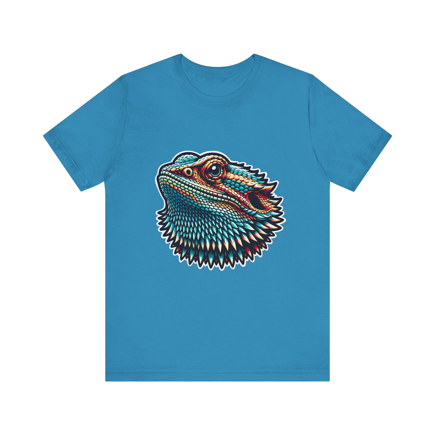 Beardie Head Unisex Jersey Tee - Casual Everyday Wear - Great for Reptile Lovers