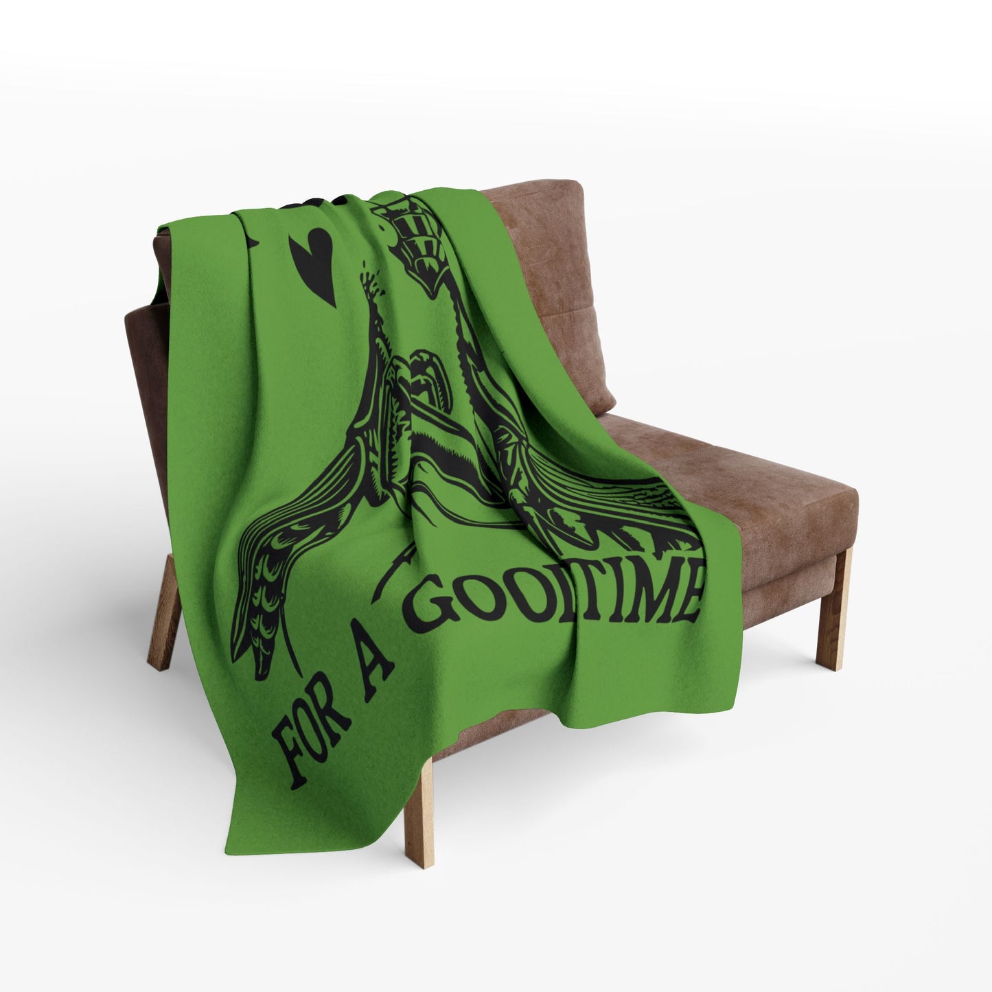 "Thanks for a Good Time" Cozy Arctic Fleece Blanket | Perfect for Home Decor, Gifting, and Cozy Nights - Snuggle up with a Mantis