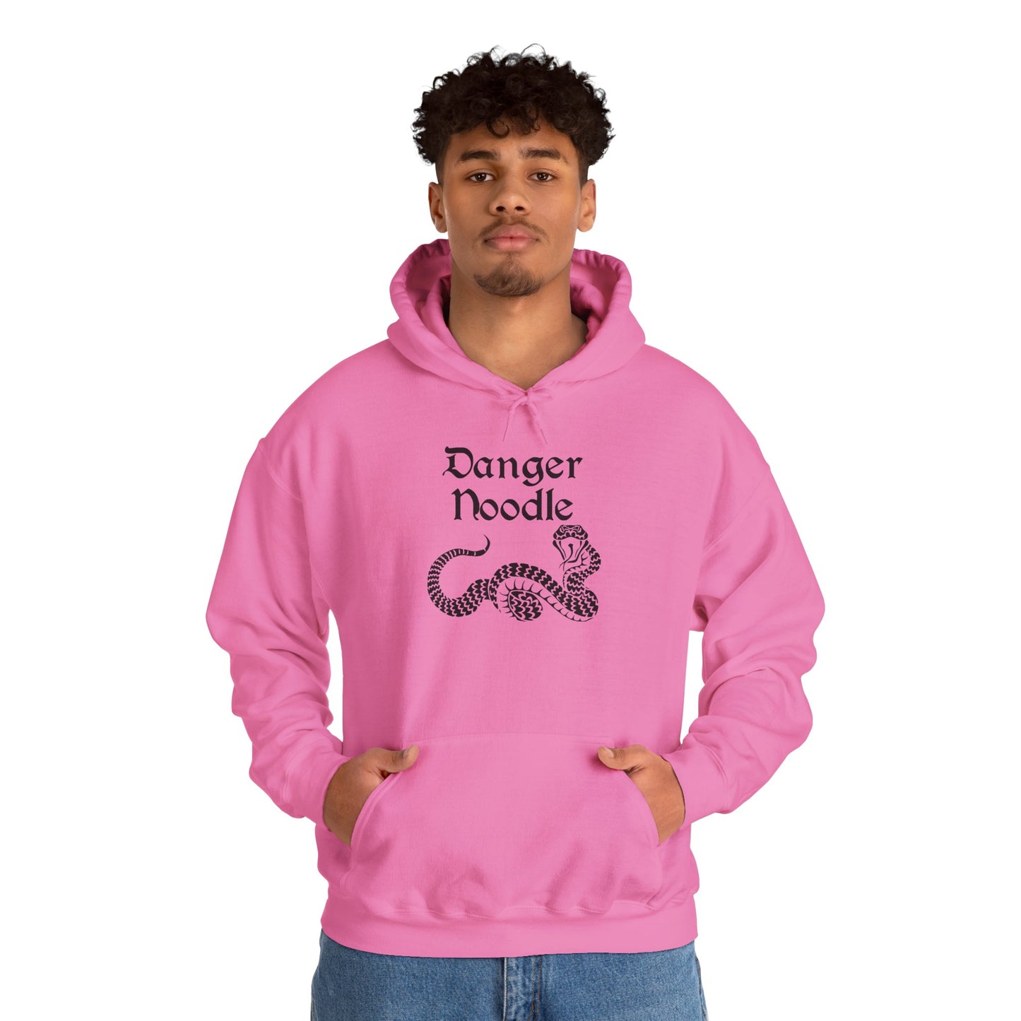 "Danger Noodle" Cozy Unisex Hooded Sweatshirt with Bold Print - Great for Reptile Lovers