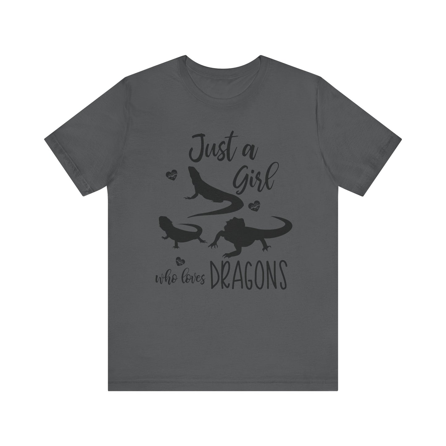 "Girl Who Loves Bearded Dragons" Unisex Jersey Tee - Casual Everyday Wear - Great for Reptile Lovers