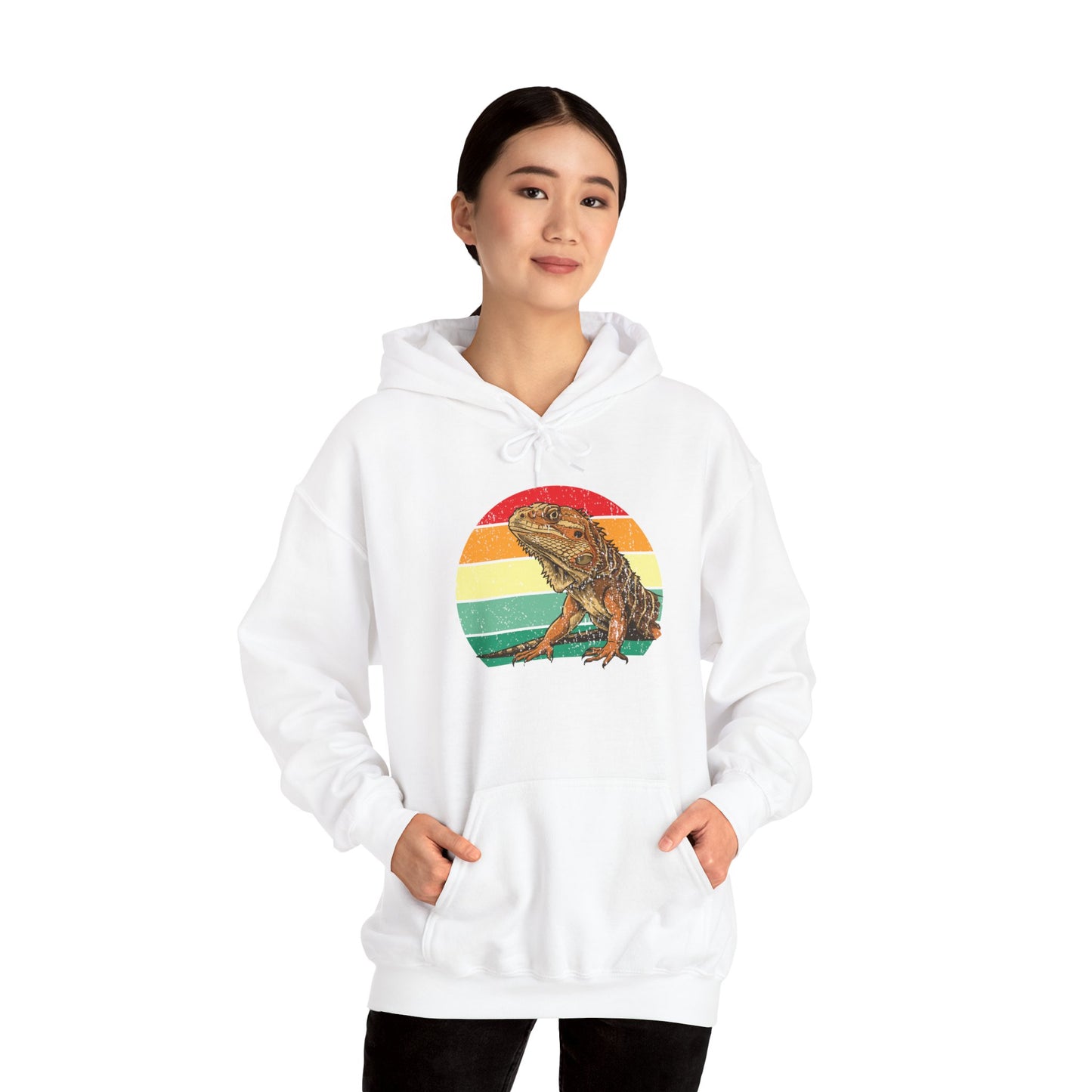 Beardie Unisex Hooded Sweatshirt with Bold Print - Great for Reptile Lovers