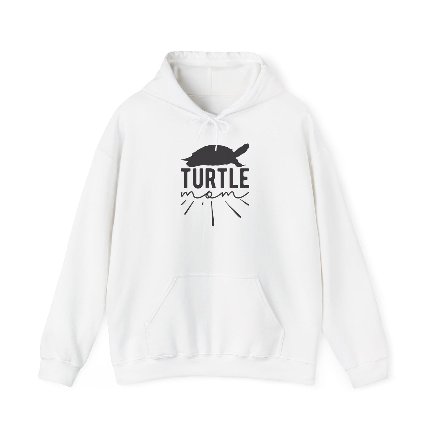 "Turtle Mom" Cozy Unisex Hooded Sweatshirt with Bold Print - Great for Reptile Lovers