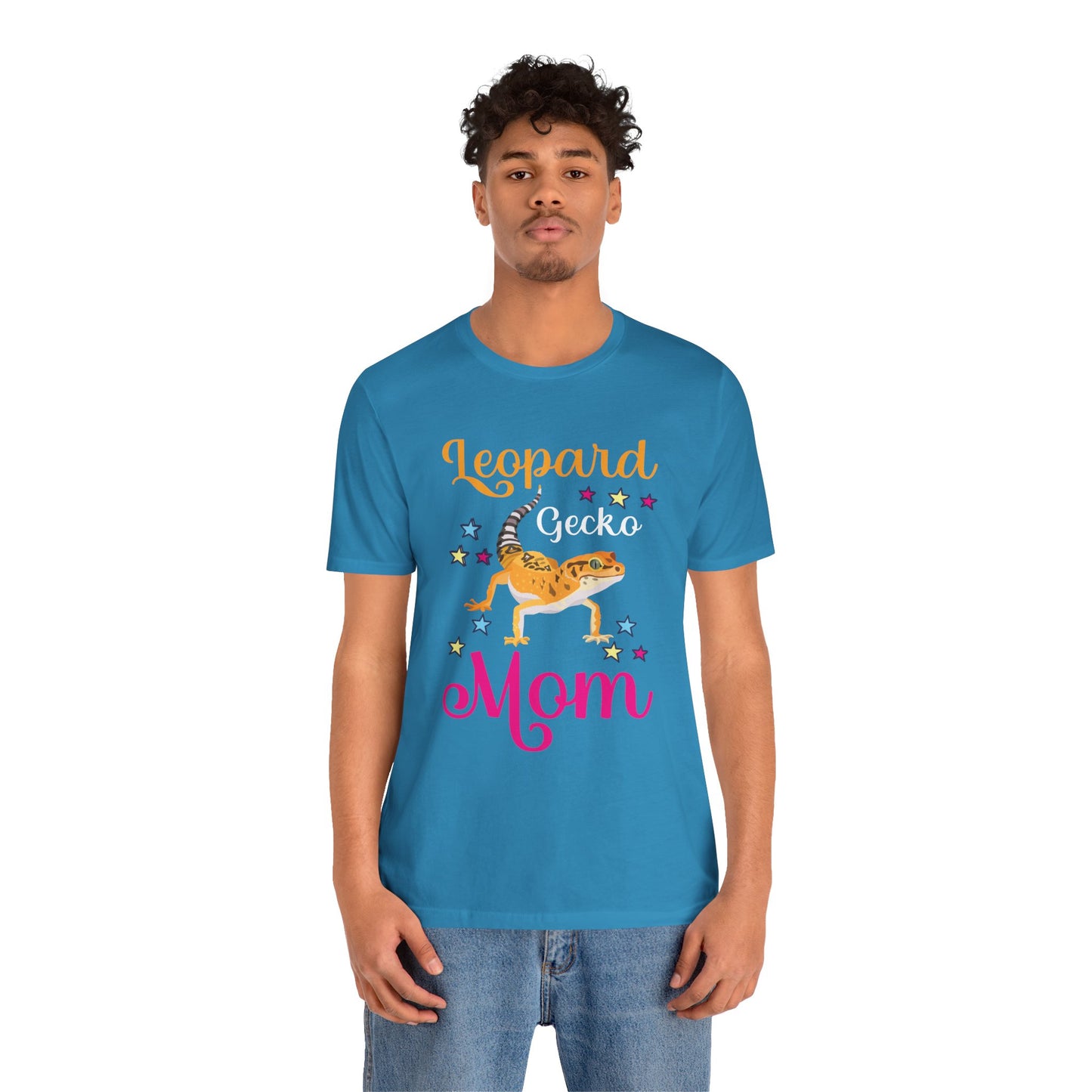 "Leopard Gecko Mom" Print Unisex Jersey Tee - Casual Everyday Wear - Great for Reptile Lovers