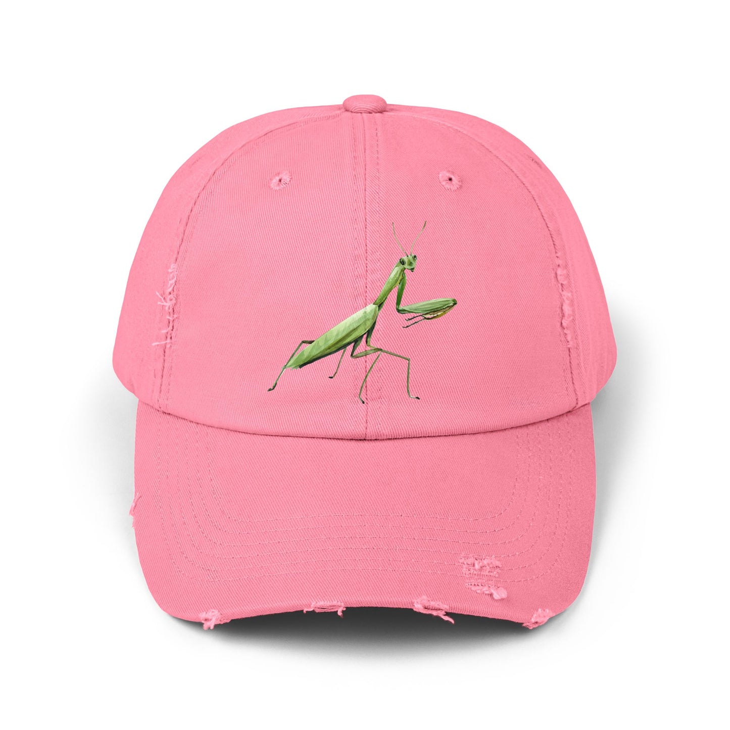 Praying Mantis Unisex Distressed Cap - Casual Streetwear Hat for Everyday Use - Great for Reptile Lovers