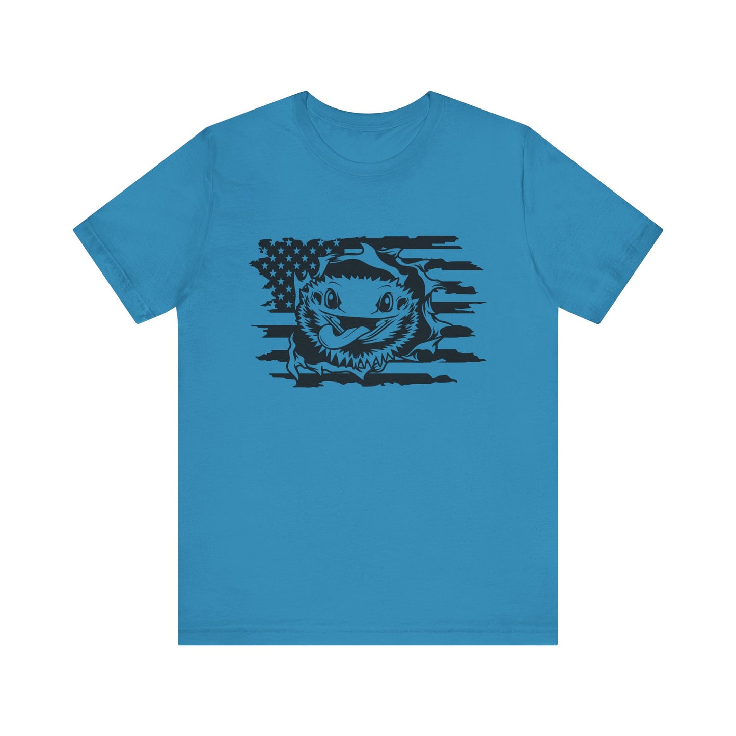 Beardie Flag Exit Unisex Jersey Tee - Casual Everyday Wear - Great for Reptile Lovers