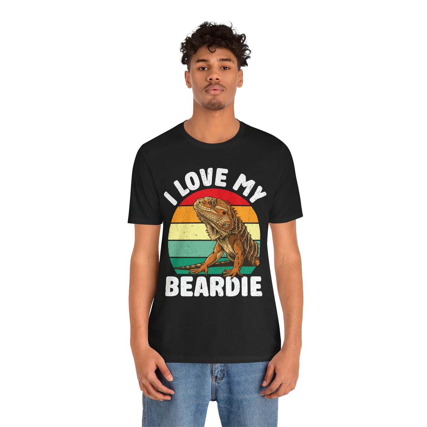 "I Love My Beardie" Unisex Jersey Tee - Casual Everyday Wear - Great for Reptile Lovers