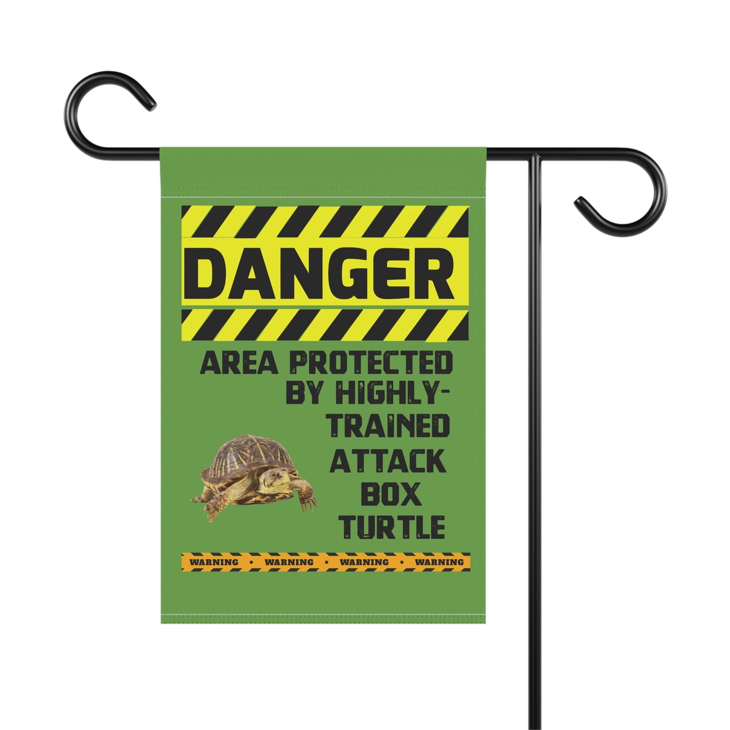 Box Turtle Danger Garden House Banner - Customizable Outdoor Decor to Showcase Your Love of Reptiles