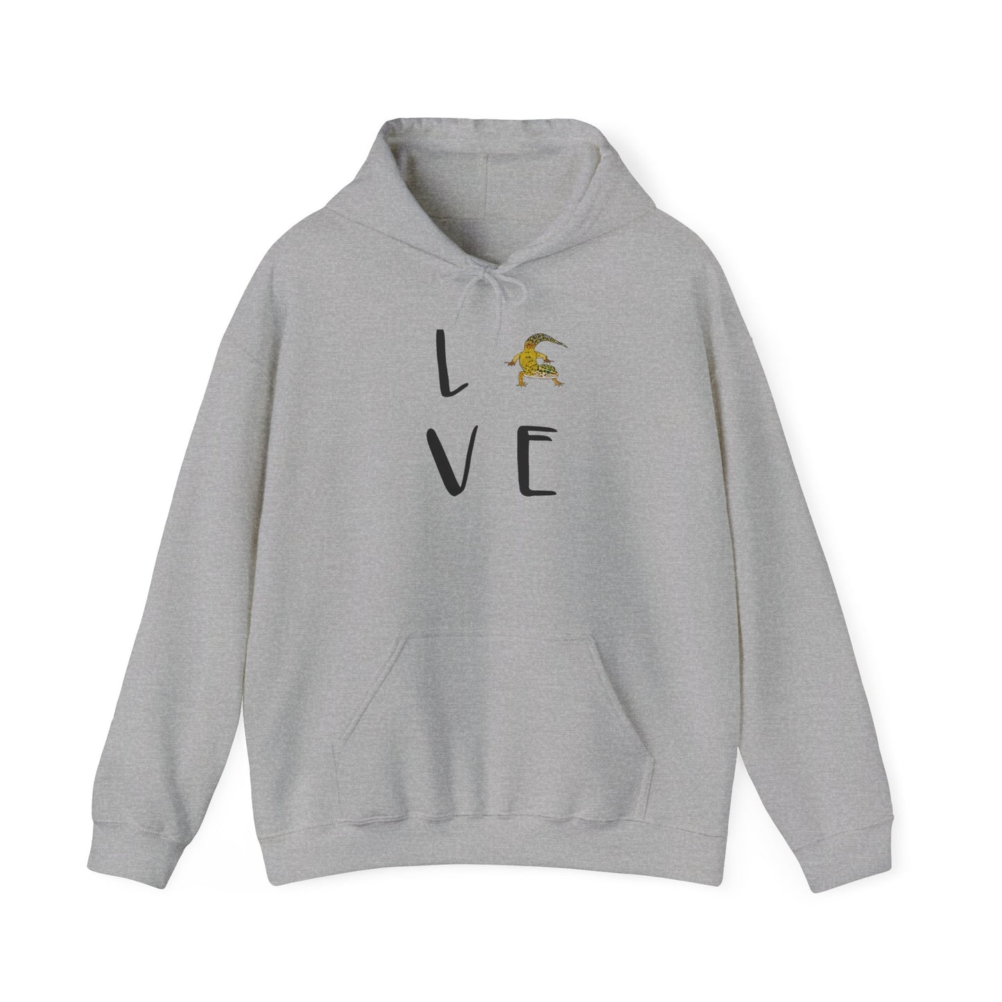 Leopard Love Cozy Unisex Hooded Sweatshirt with Bold Print - Great for Reptile Lovers
