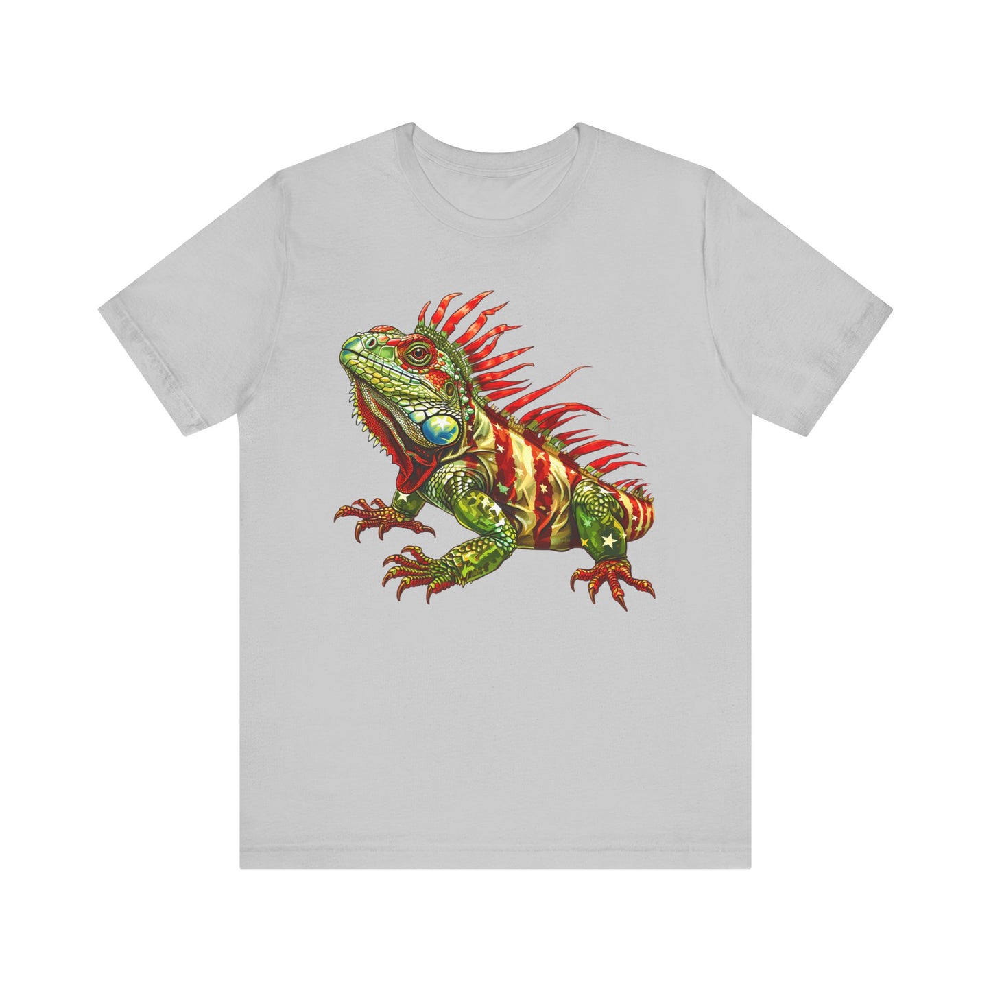 Flagged Iguana Unisex Jersey Tee - Casual Everyday Wear - Great for Reptile Lovers