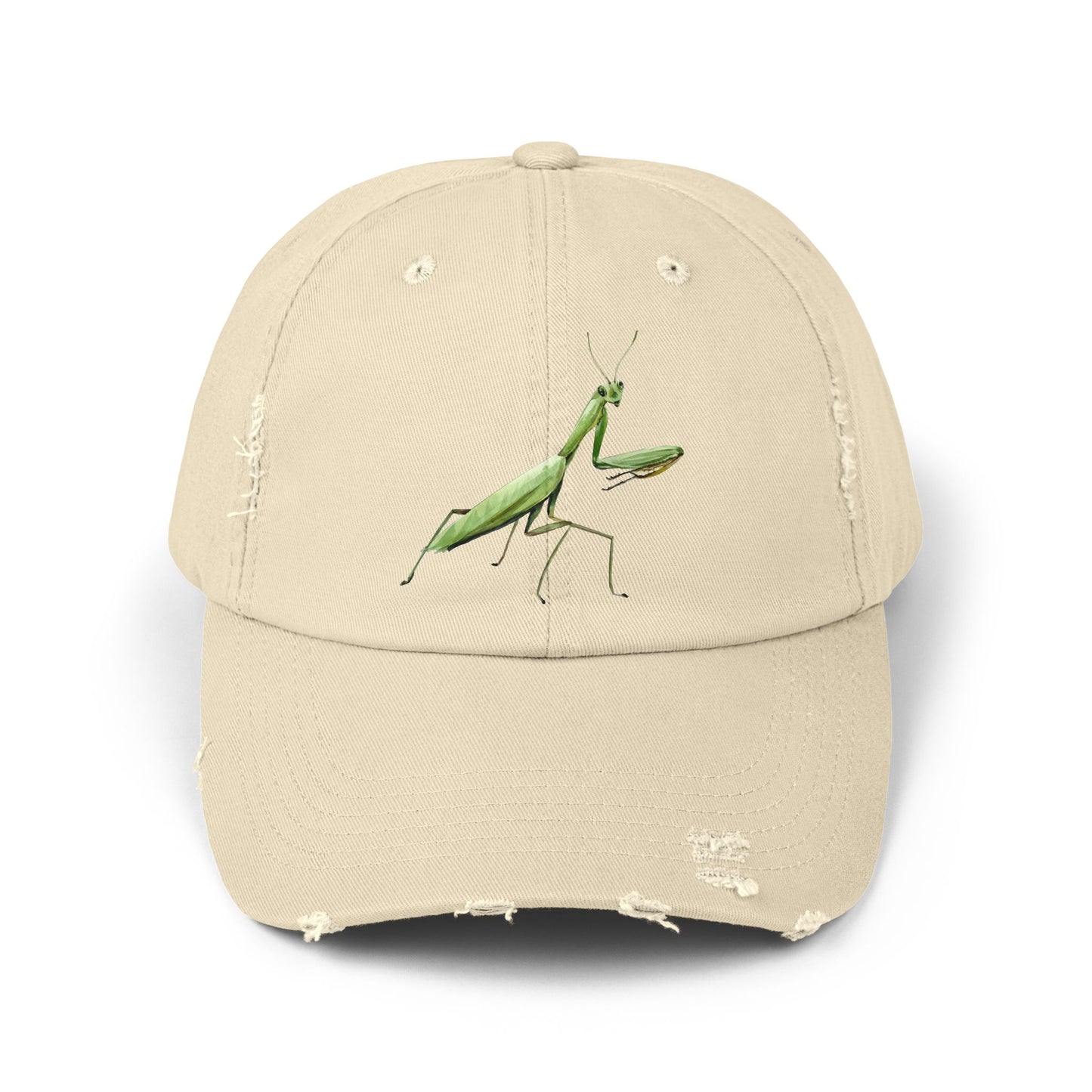 Praying Mantis Unisex Distressed Cap - Casual Streetwear Hat for Everyday Use - Great for Reptile Lovers
