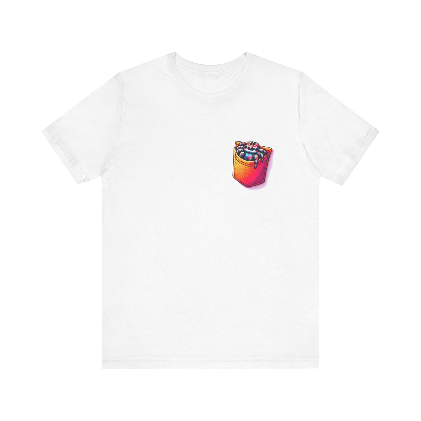 "Pocket Spider" Print Unisex Jersey Tee - Casual Everyday Wear - Great for Reptile Lovers