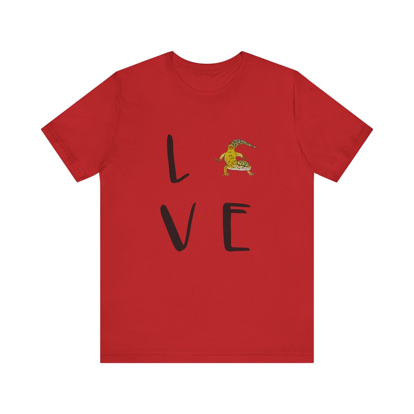 Leopard Gecko Love Unisex Jersey Tee - Casual Everyday Wear - Great for Reptile Lovers