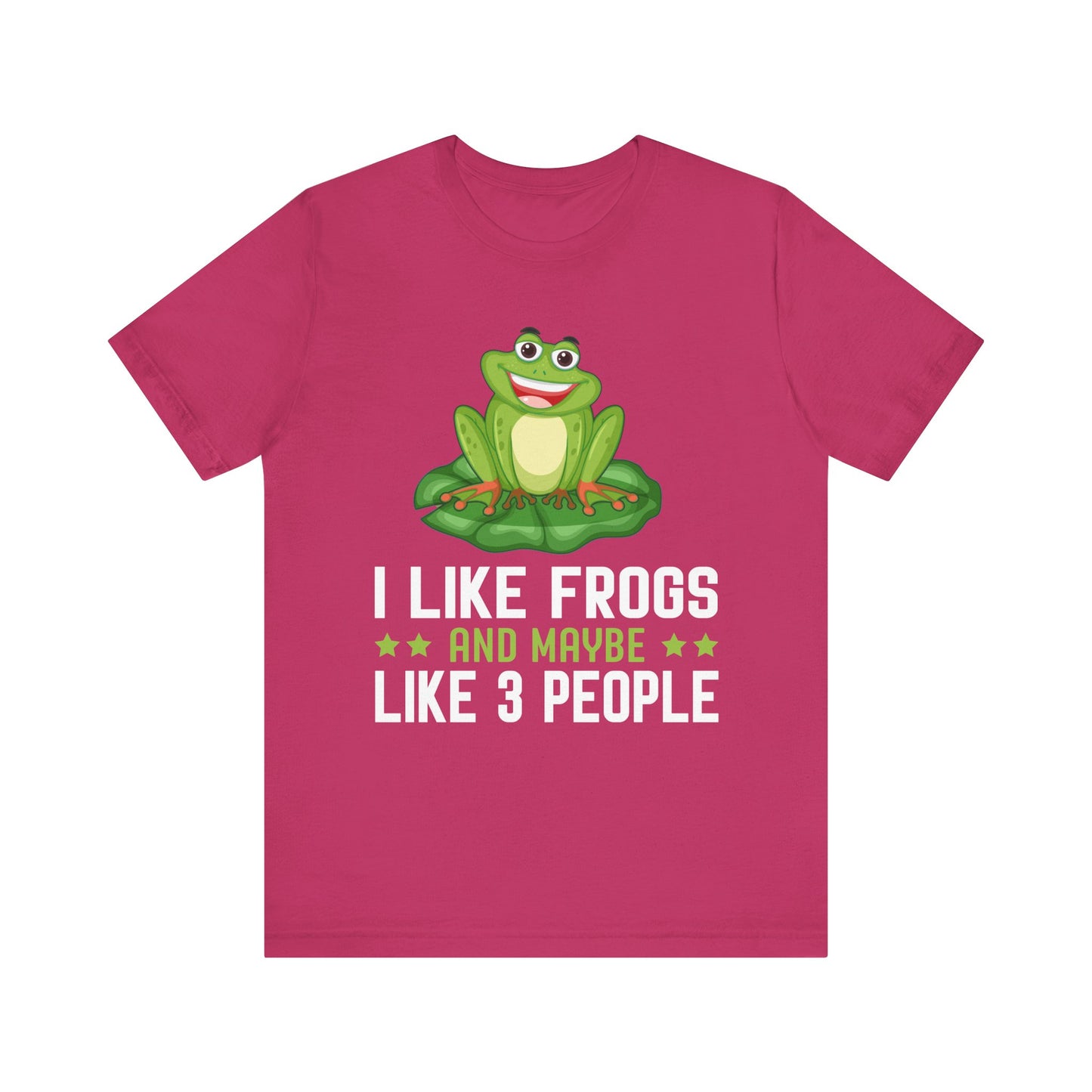 "Frogs and Maybe 3 People" Unisex Jersey Tee - Casual Everyday Wear - Great for Frog Lovers