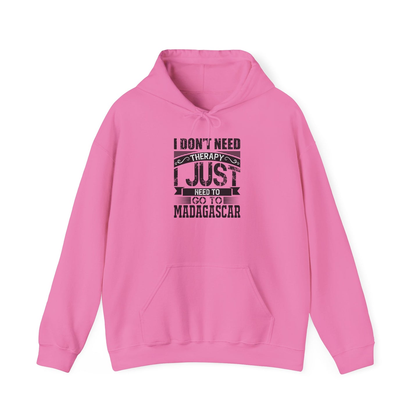 "Just Need to Go to Madagascar" Unisex Hooded Sweatshirt with Bold Print - Great for Reptile Lovers