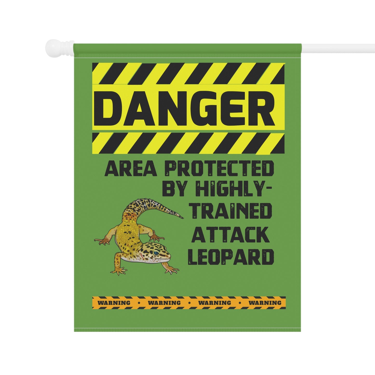 Leopard Gecko Danger Garden House Banner - Customizable Outdoor Decor to Showcase Your Love of Reptiles