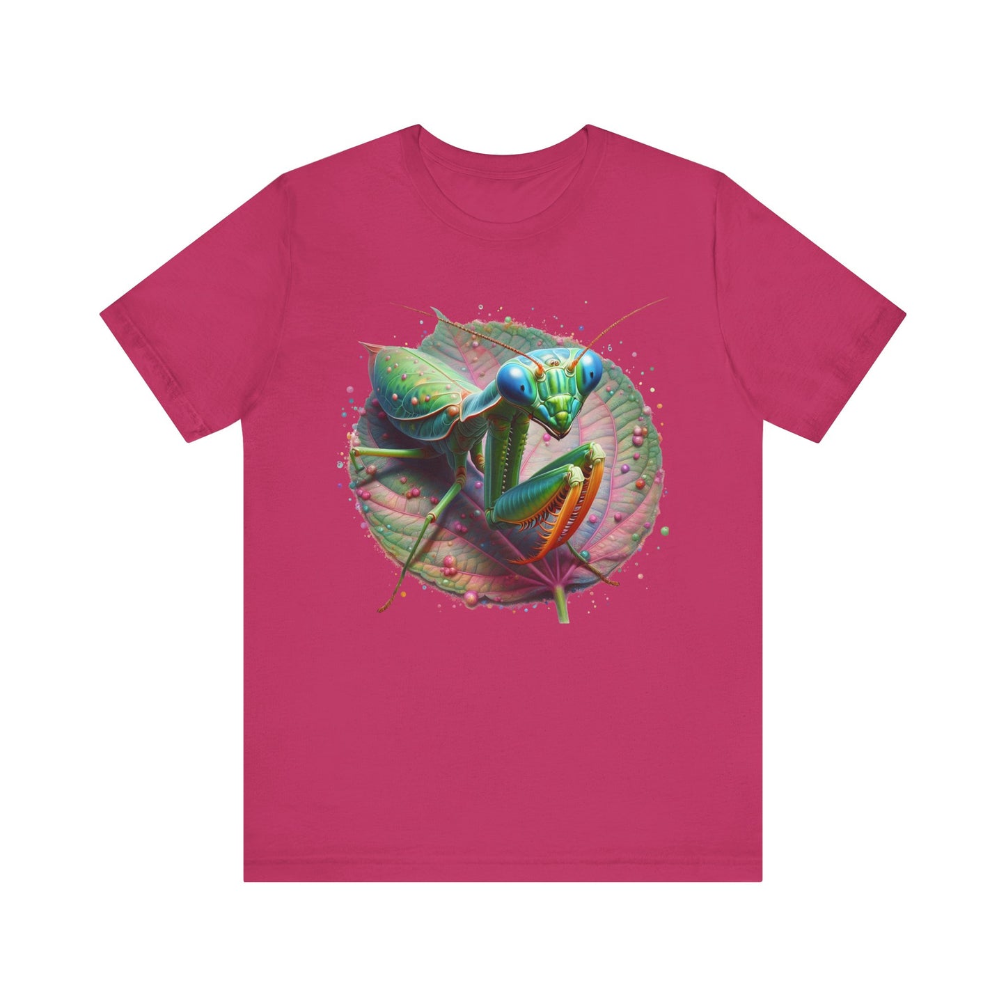 Mantis on a Leaf Unisex Jersey Tee - Casual Everyday Wear - Great for Reptile Lovers