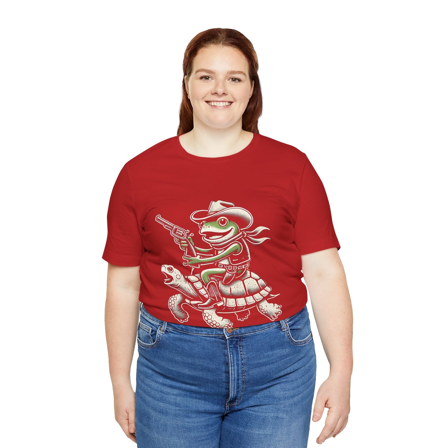 Cowboy Frog Unisex Jersey Tee - Casual Everyday Wear - Great for Reptile Lovers