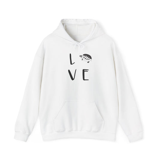 Turtle Love Cozy Unisex Hooded Sweatshirt with Bold Print - Great for Reptile Lovers