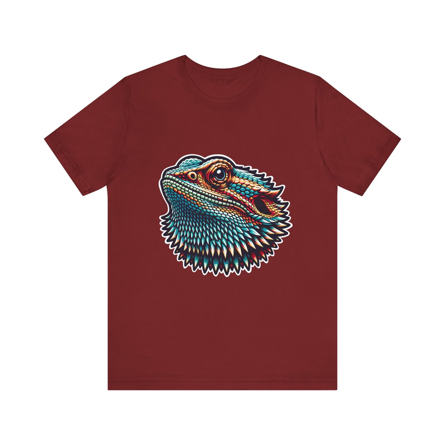 Beardie Head Unisex Jersey Tee - Casual Everyday Wear - Great for Reptile Lovers