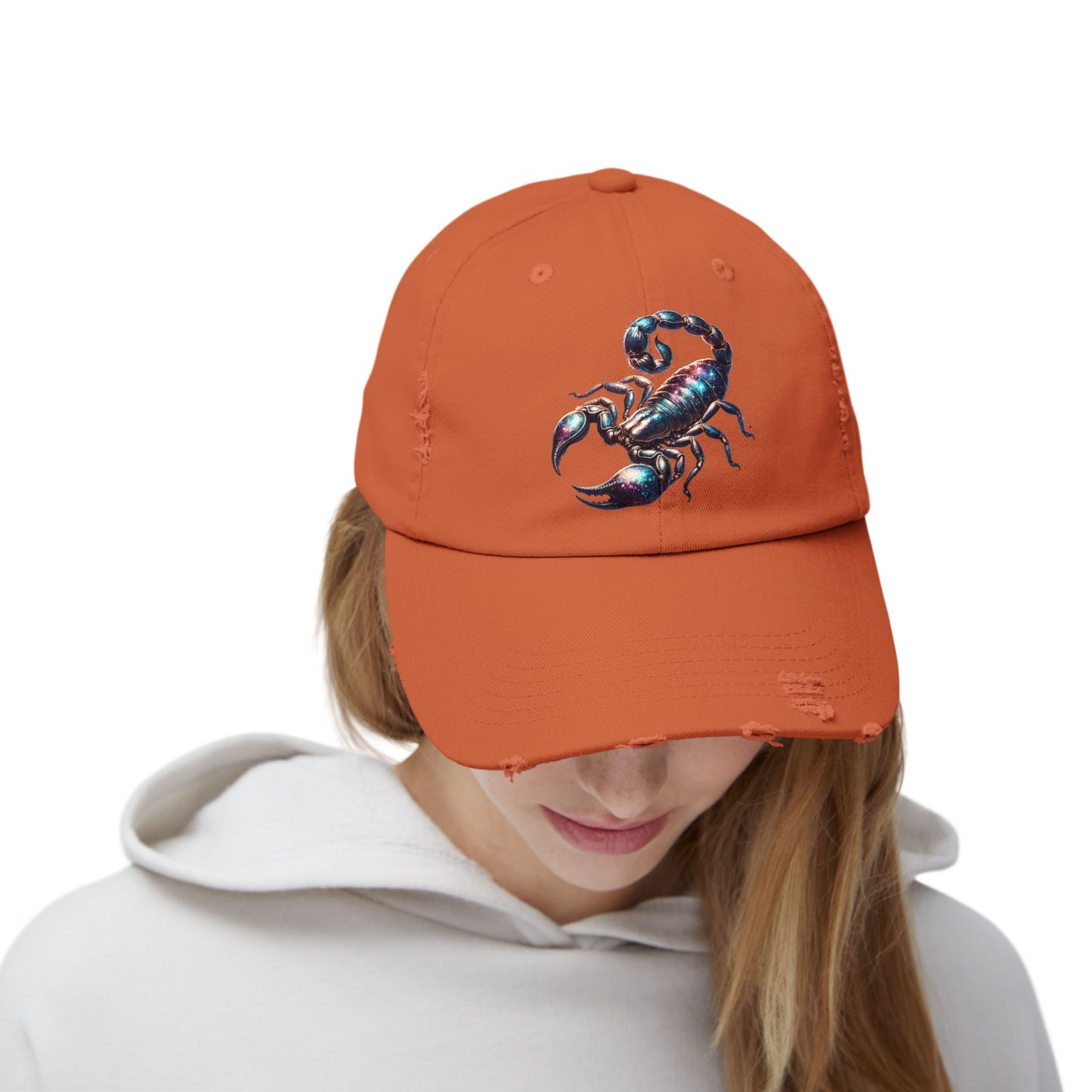 Scorpion Unisex Distressed Cap - Casual Streetwear Hat for Everyday Use - Great for Reptile Lovers