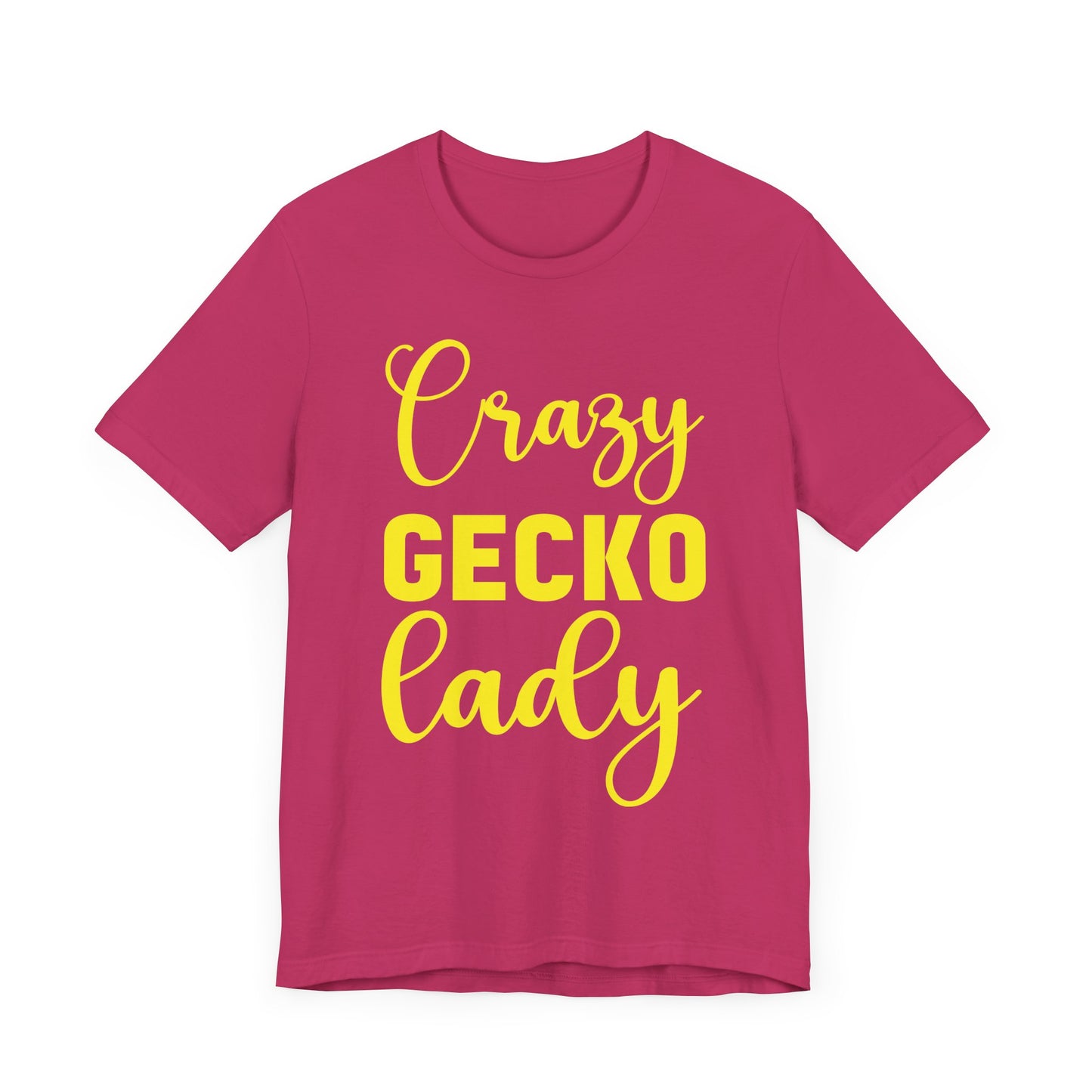 "Crazy Gecko Lady" Unisex Jersey Tee - Casual Everyday Wear - Great for Reptile Lovers