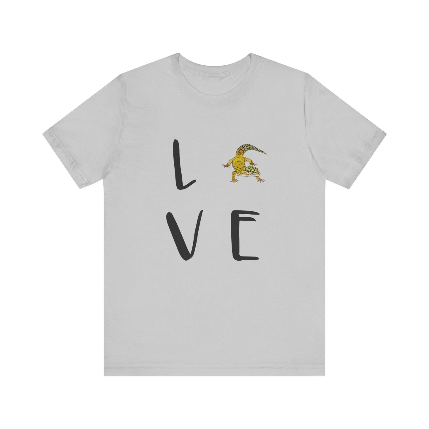 Leopard Gecko Love Unisex Jersey Tee - Casual Everyday Wear - Great for Reptile Lovers