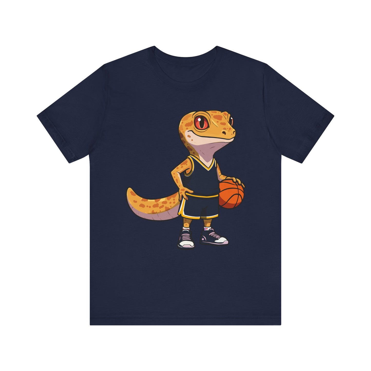 Basketball Gecko Unisex Jersey Tee - Casual Everyday Wear - Great for Reptile Lovers